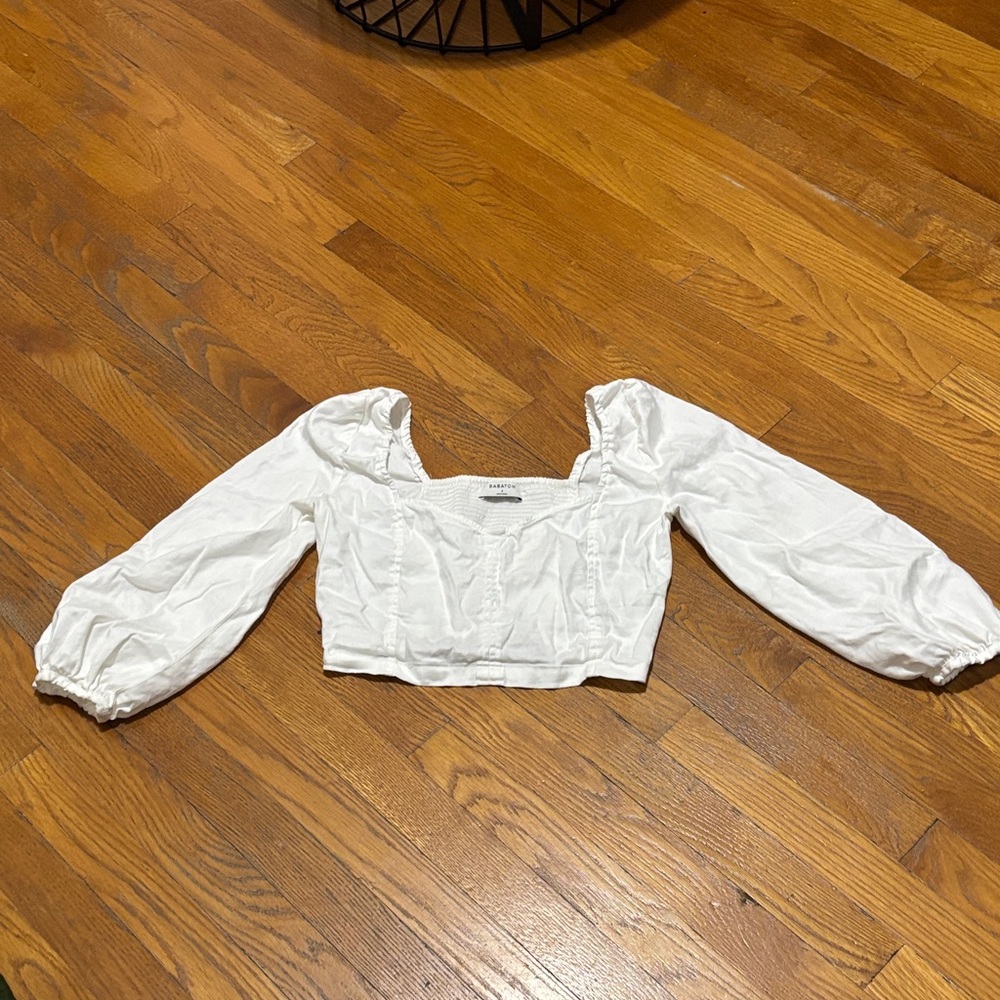 ARITZIA White Puff Sleeve Women's Top